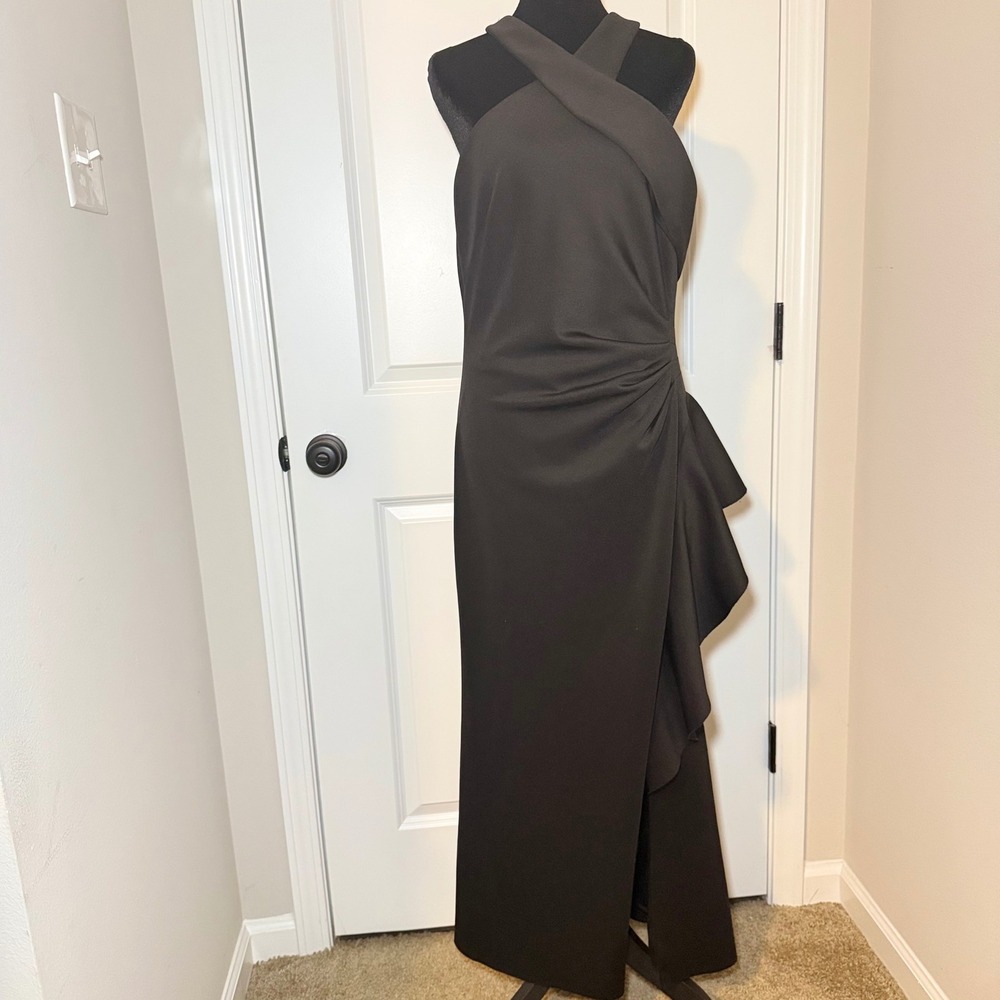 Xscape Women's Evening Bodycon Dress Black 14 Petite - Picture 4 of 13